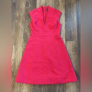 Hot pink cap sleeve dress